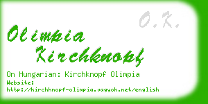 olimpia kirchknopf business card